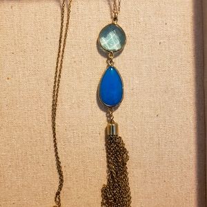 Stella and dot long tassel necklace